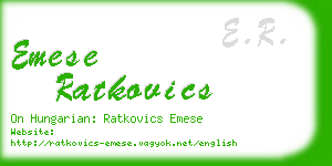 emese ratkovics business card